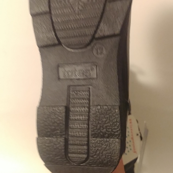 Totes Black Nylon Patent Leather Snowboots 12 - Picture 8 of 9